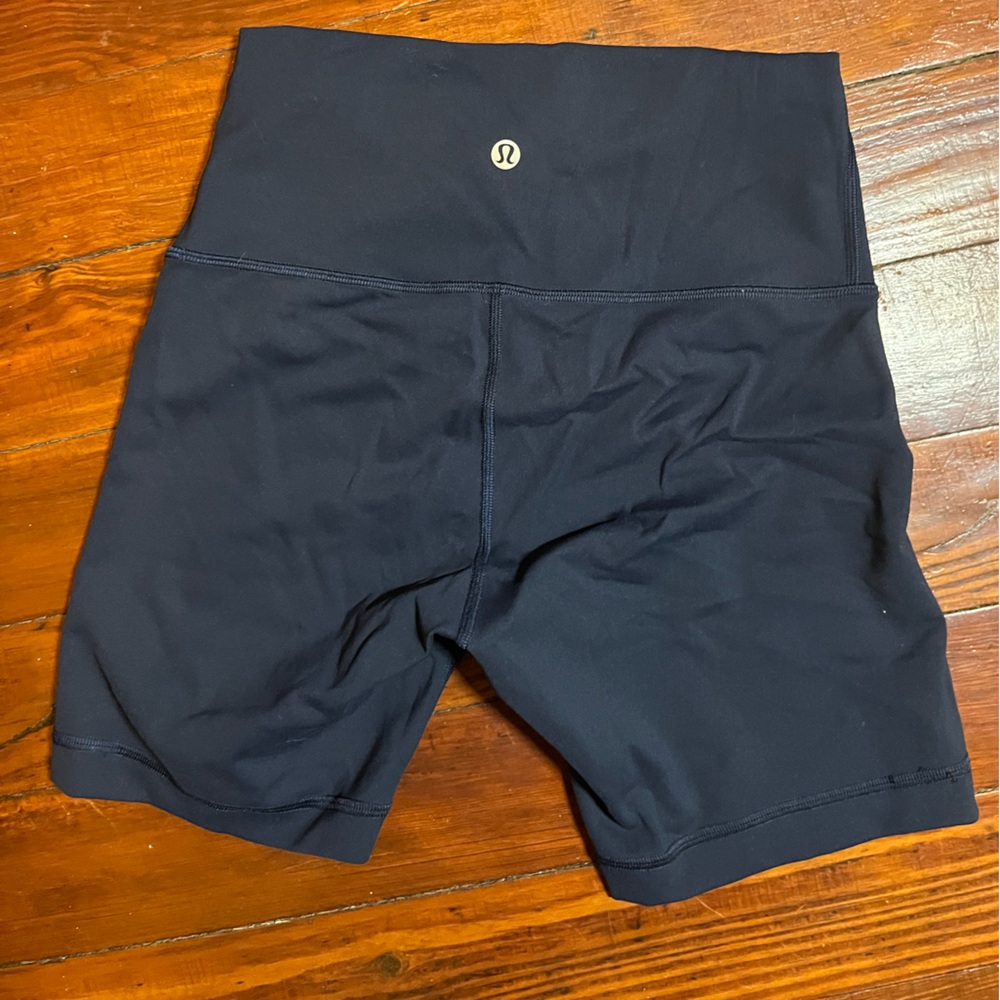 Navy Lululemon Biker Shorts Size 6